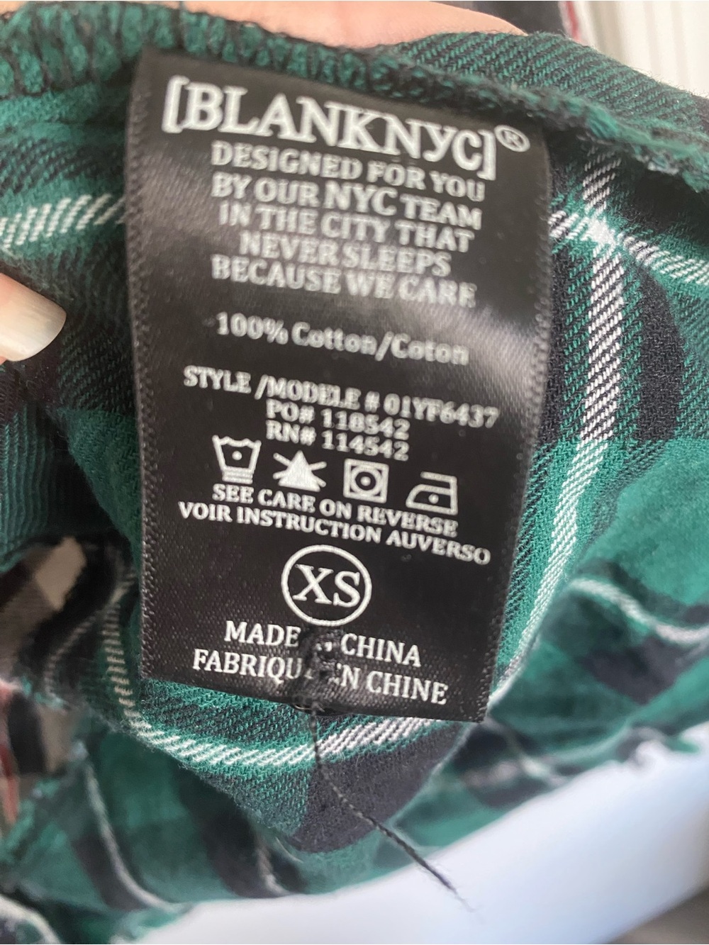 [BLANKNYC] Patchwork Frayed Raw Edge Plaid Flannel Shirt Jacket Size XS - Picture 3 of 5